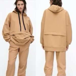 NWT ZARA Oversized Sweatshirt Style Jacket. Size L